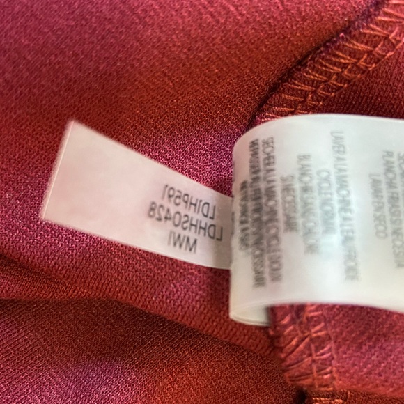 Karl Lagerfeld Paris Ponte-Knit Asymmetrical Dress Mulled Wine 8 New Wit… - Picture 6 of 7